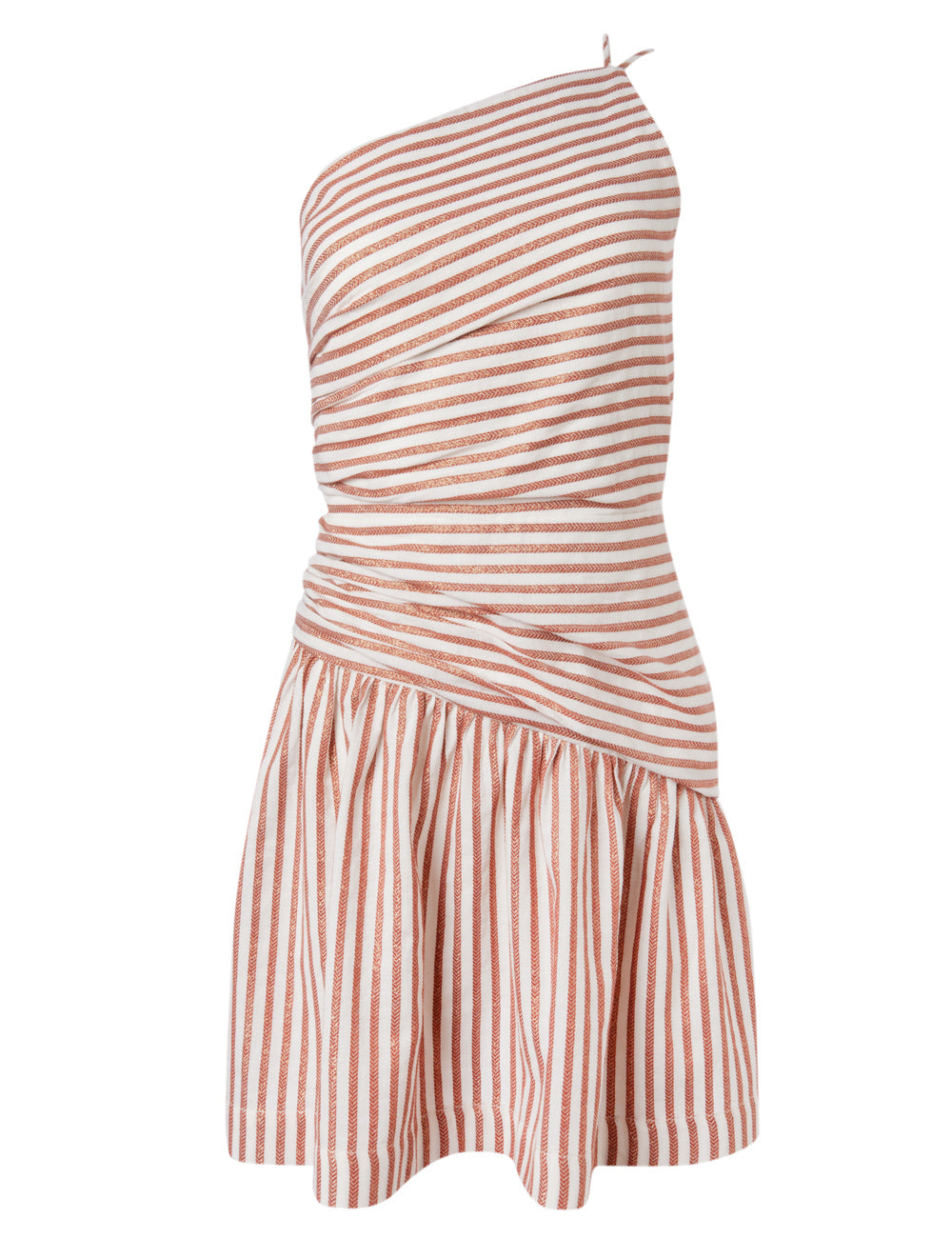 RIVIERA ONE SHOULDER MINI RUCHED DRESS