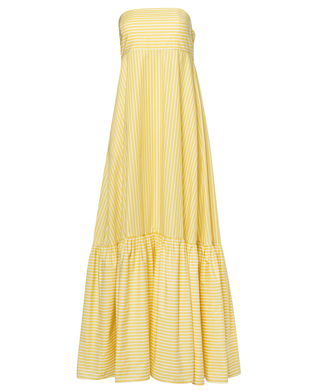 AEOLIA COTTON POPLIN STRIPED GOWN
