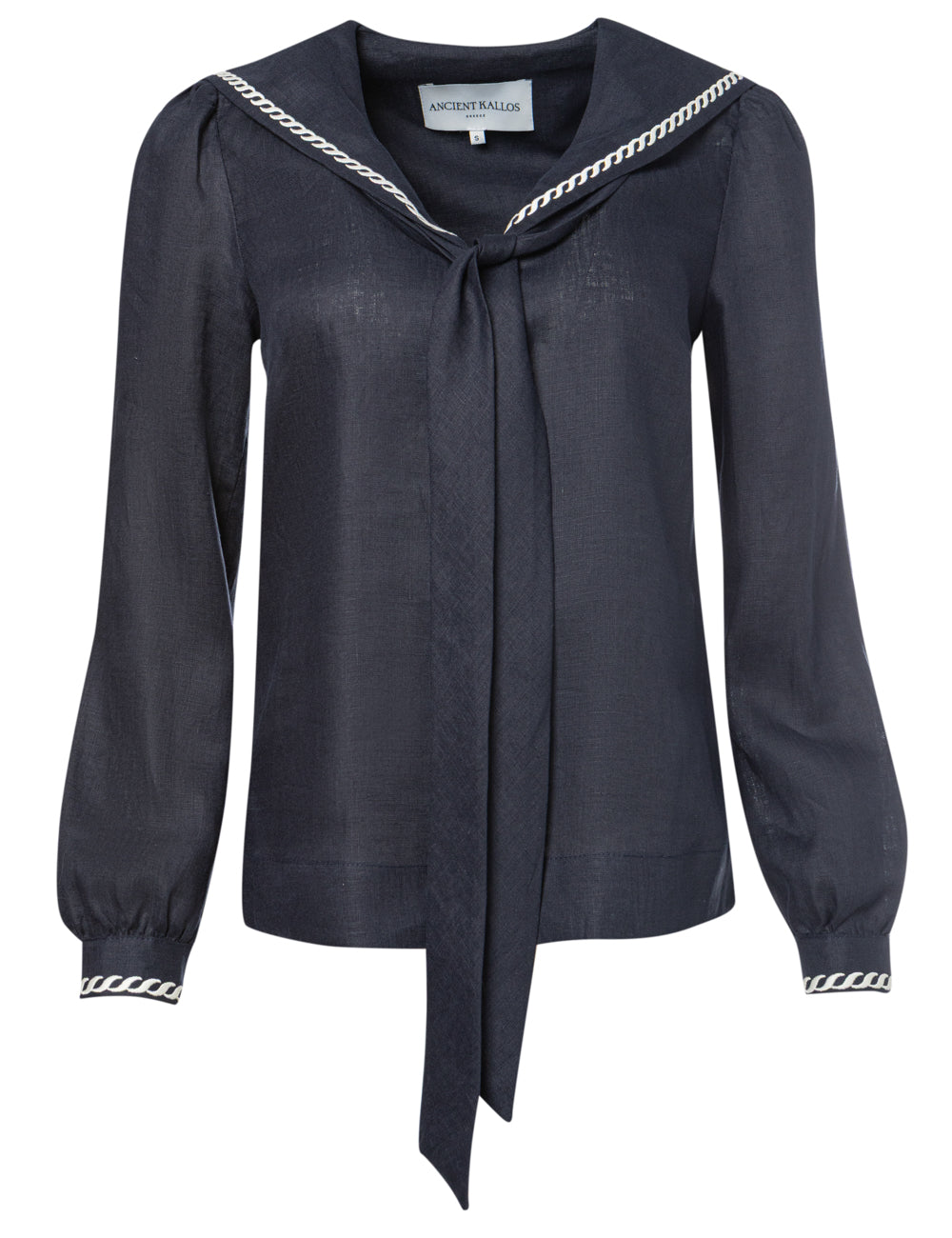 DESIS EMBROIDERED SAILOR TIE BLOUSE