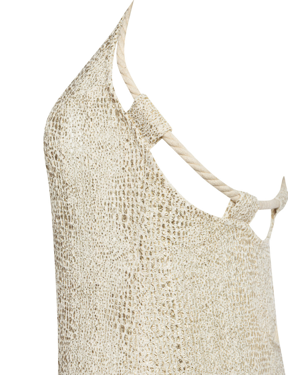ILIA GOLDEN ROPE-HALTER DRESS