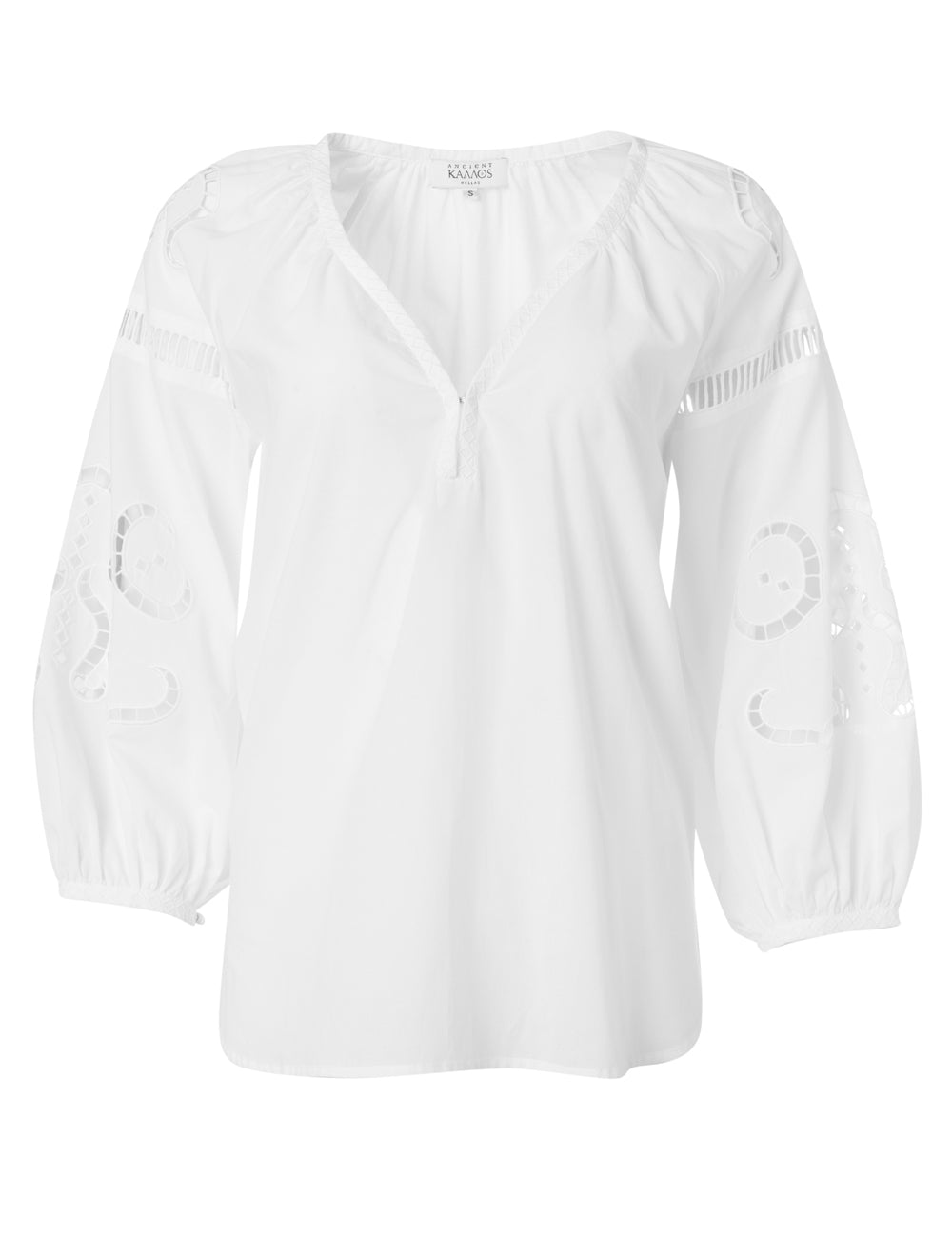 IPHIGENIA CUT EMBROIDERED BLOUSE - WEB EXCLUSIVE